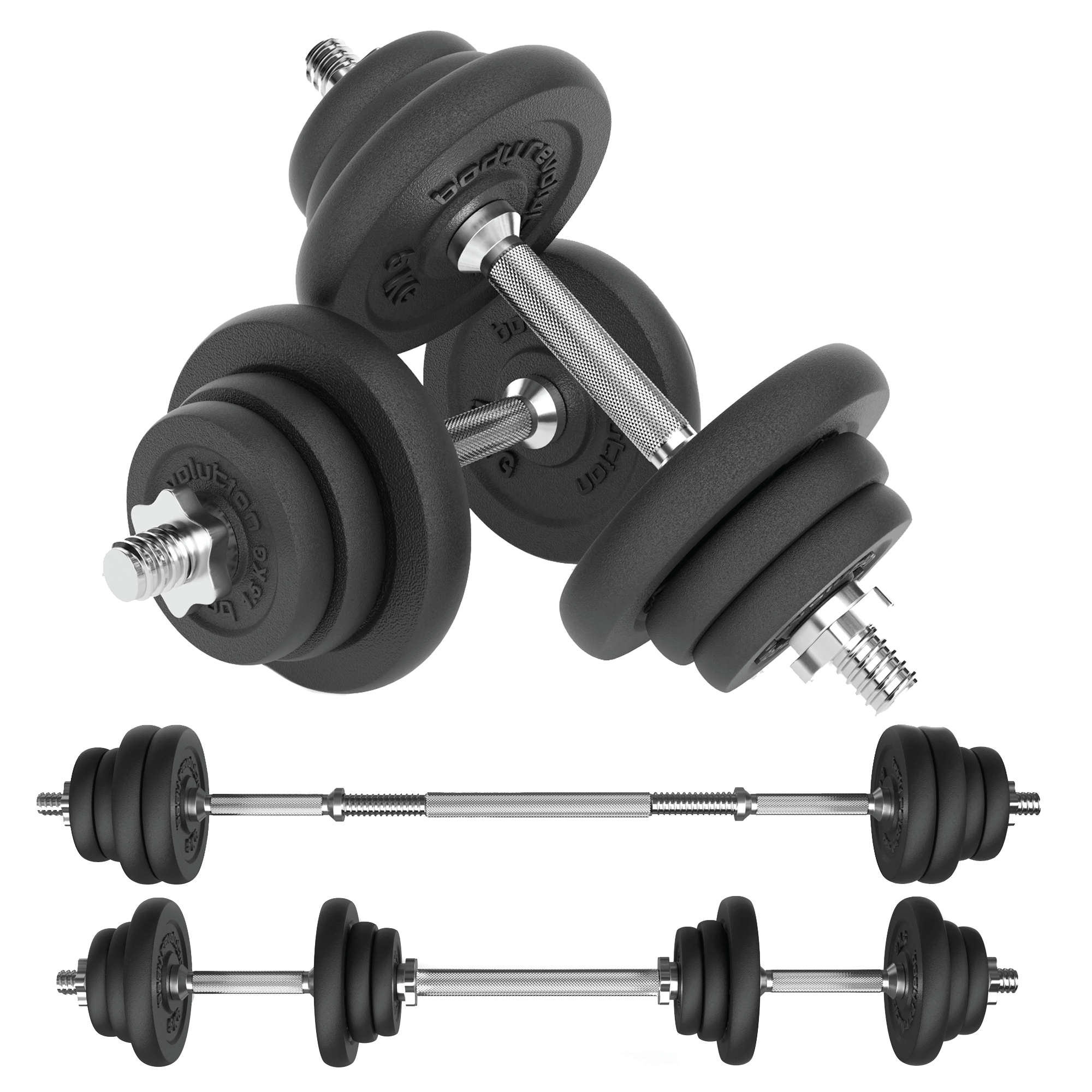 Body Revolution Cast Iron Dumbbell Set 15 Kg - 50 Kg