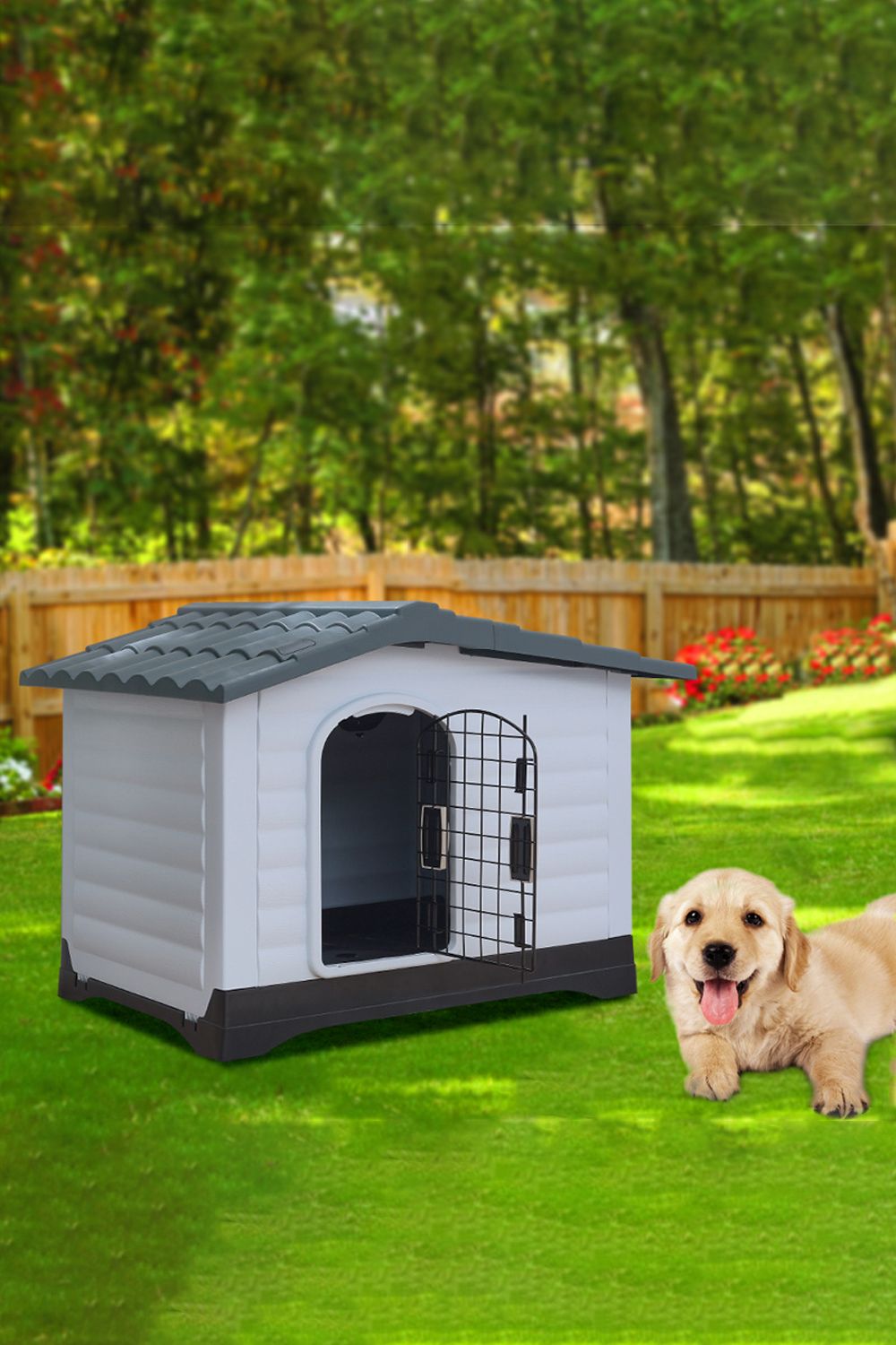 Large Dog Kennel Outdoor Indoor Pet Plastic Garden House