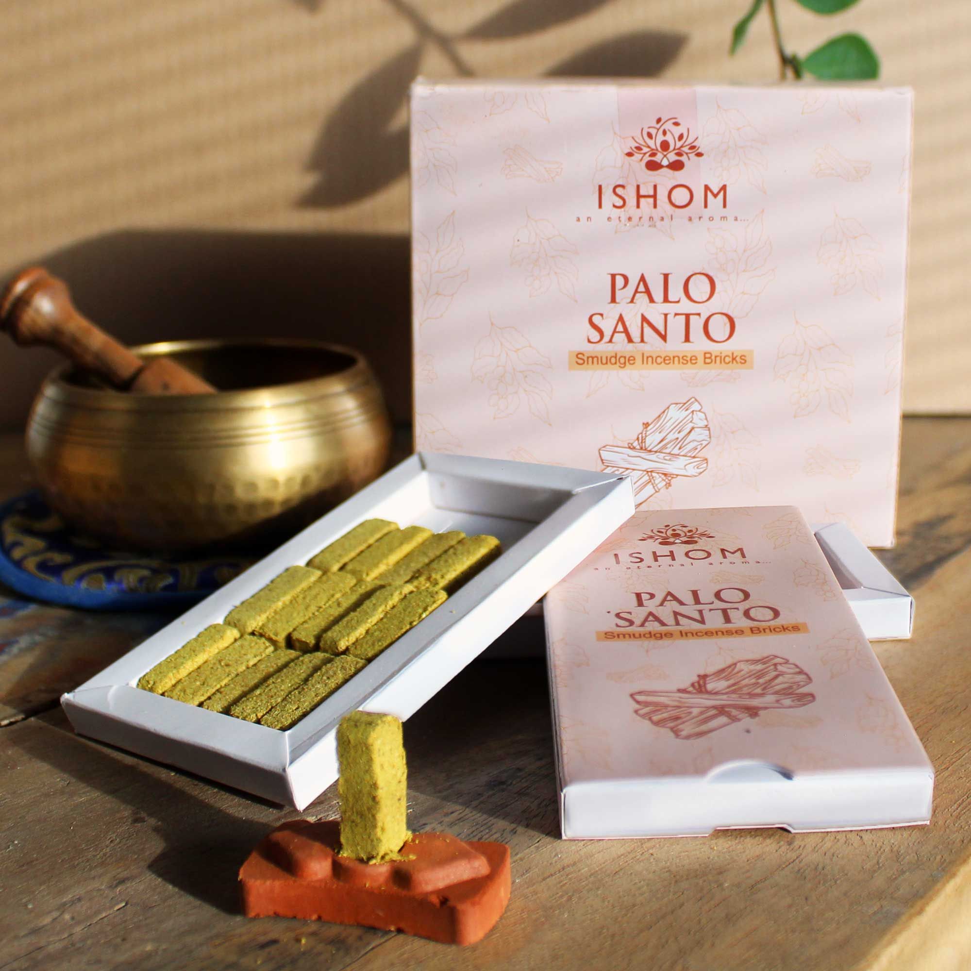 Pack Of 15 Natural Incense Smudge Bricks And Burner – Palo Santo