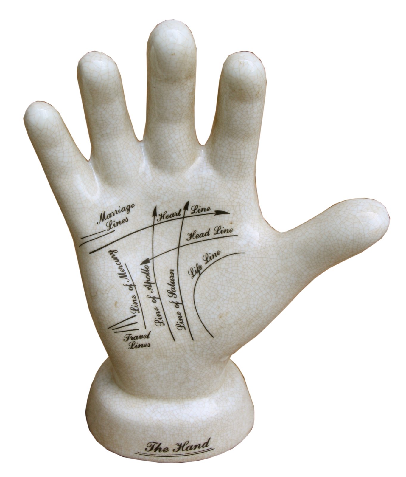 Ceramic Palmistry Hand, 24cm