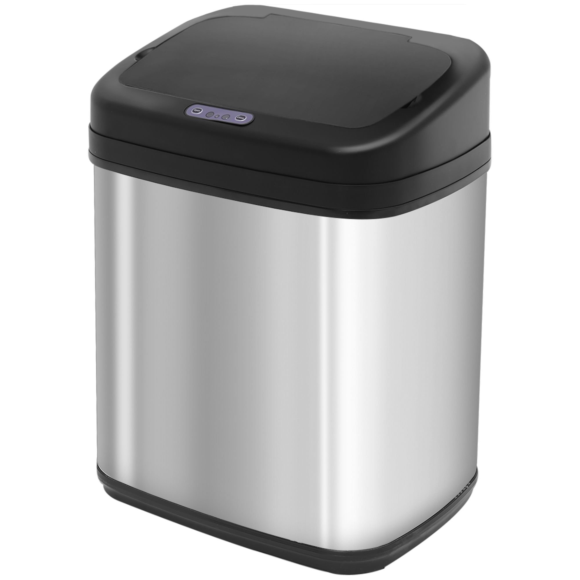 Homcom 20l Luxury Automatic Sensor Dustbin Kitchen Waste Bin Rubbish Trashcan Auto Dustbin Stainless Steel With Bucket 33*25*42.5cm