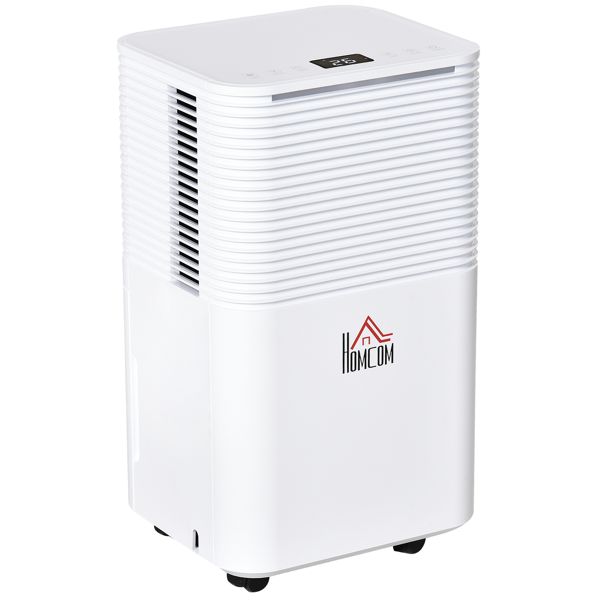 Homcom 10l/day 2000ml Portable Quiet Dehumidifier For Home Laundry Room Bedroom Basement, Electric Moisture Air De-humidifier With 3 Modes