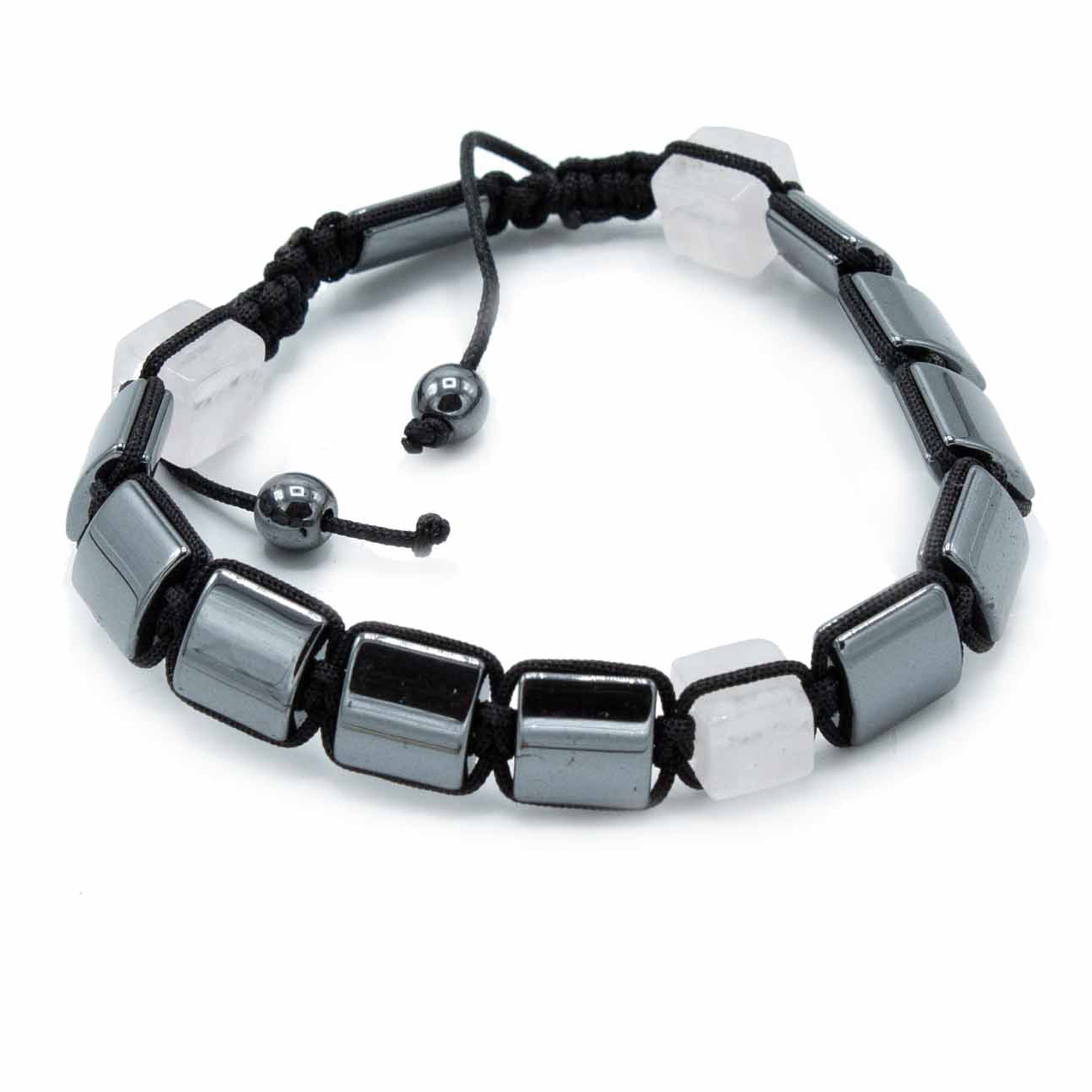 Magnetic Hematite Shamballa Bracelet – Rose Cuboids