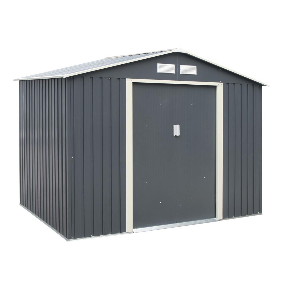 Trentvale 8 X 6 Metal Apex Shed - Dark Grey