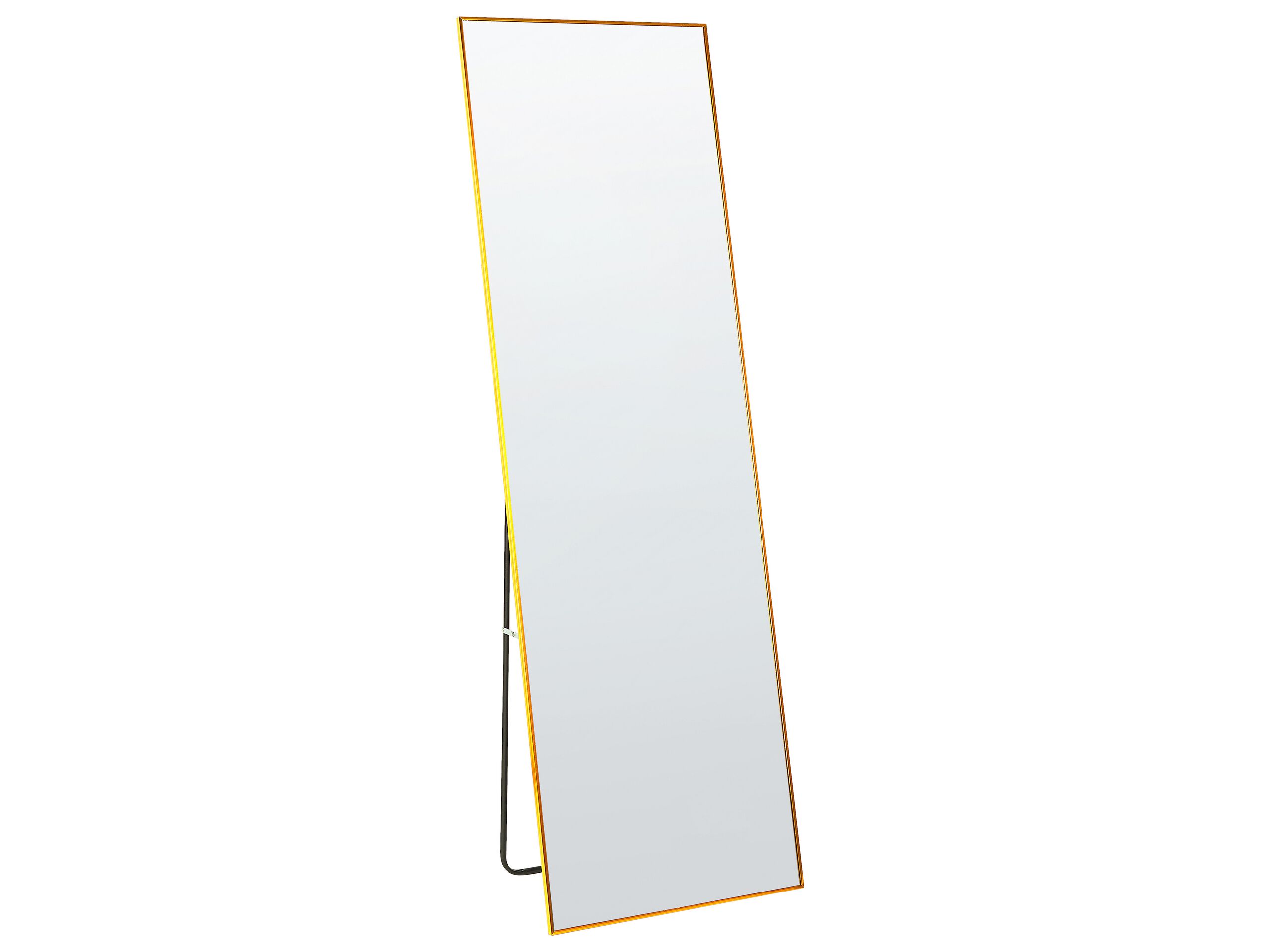 Standing Mirror Gold Aluminium Frame 50 X 156 Cm With Stand Modern Design Framed Full Length