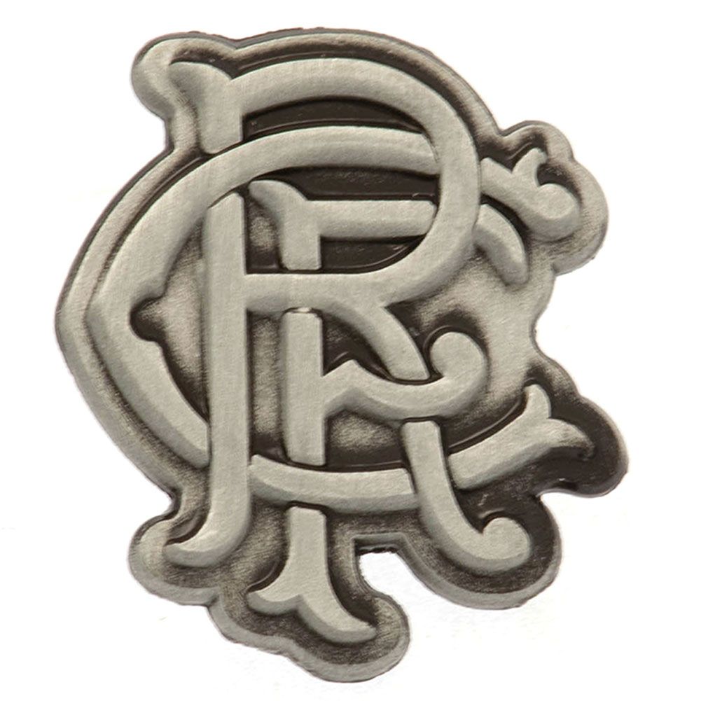 Rangers Fc Antique Silver Scroll Crest Badge