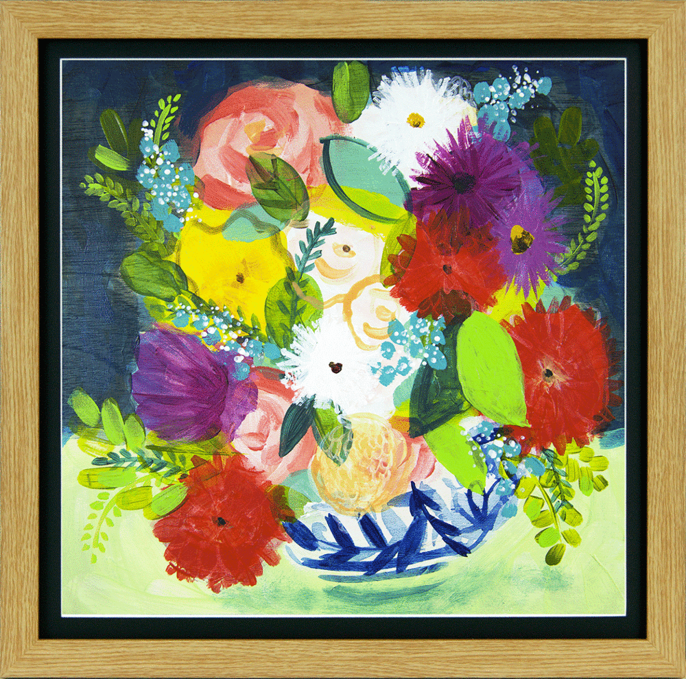 Summer Bouquet Iii By Shelley Hampe - Framed Art