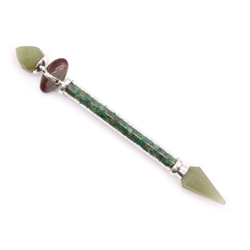 Shiva Lingam Magic Wand - Green Adventurine - Happiness