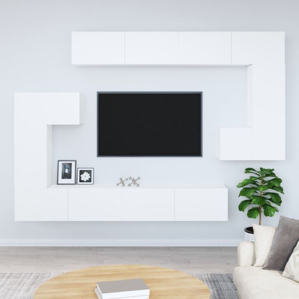 Vidaxl Wall-mounted Tv Cabinet White Engineered Wood