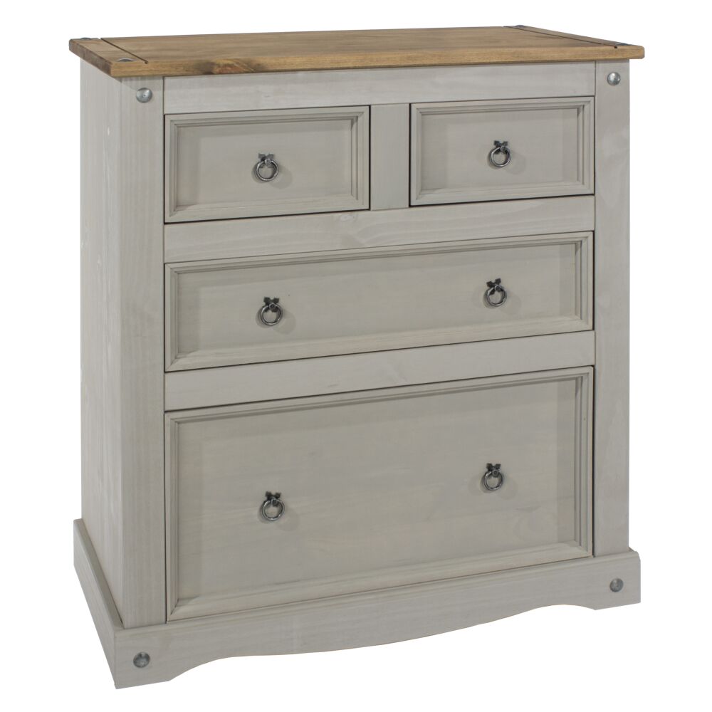 Corona Grey 2+2 Drawer Chest