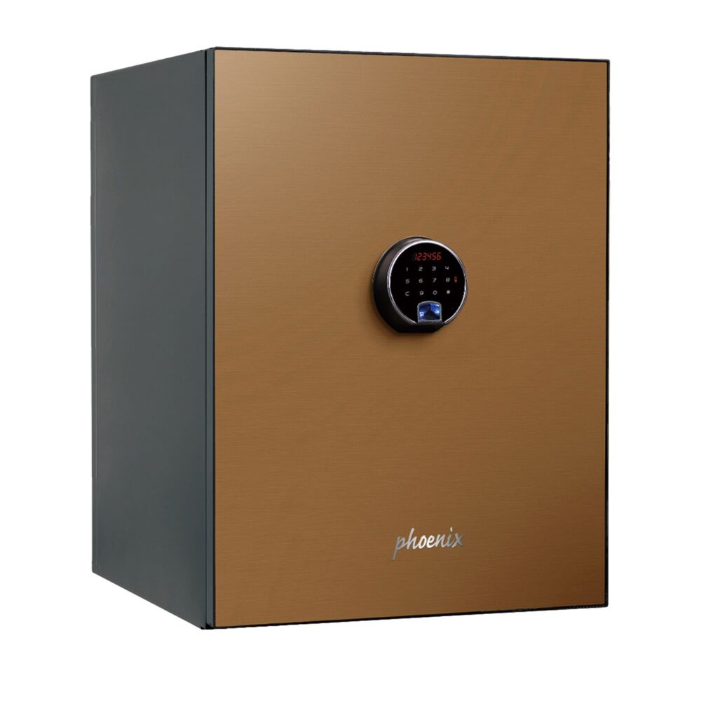 Phoenix Spectrum Plus Ls6012fg Size 2 Luxury Fire Safe With Gold Door Panel And Fingerprint Lock