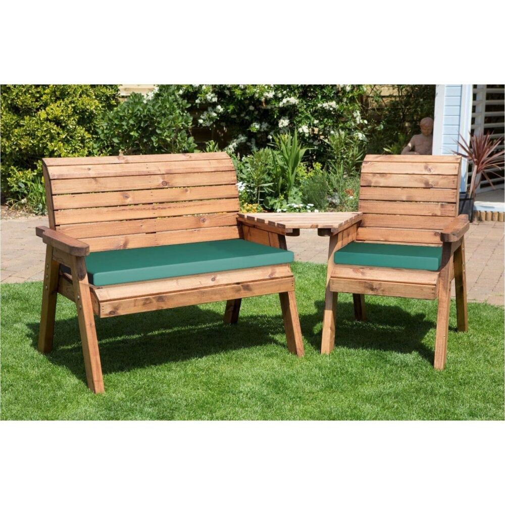 Three Seat Companion Set Angled - Green