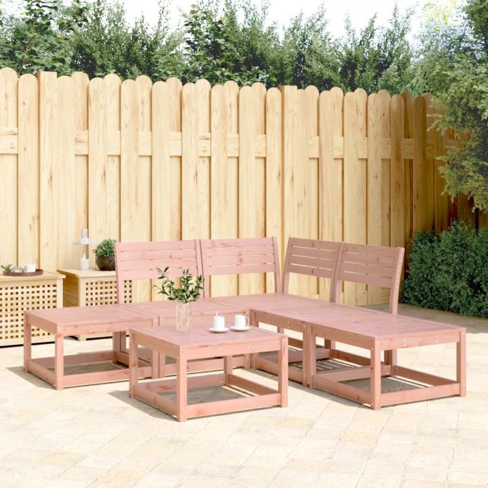 Vidaxl 5 Piece Garden Sofa Set Solid Wood Douglas