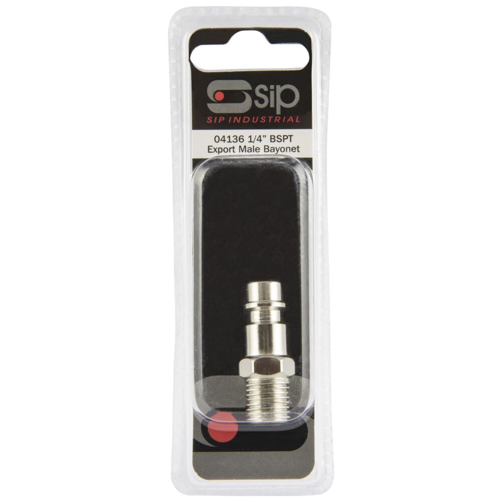 Sip 1/4" Display Pack Export Male Bayonet