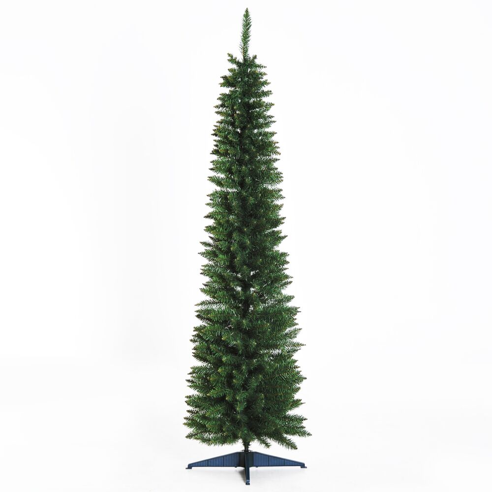 Homcom 1.8m Artificial Christmas Tree Pine Tree W/plastic Stand-green