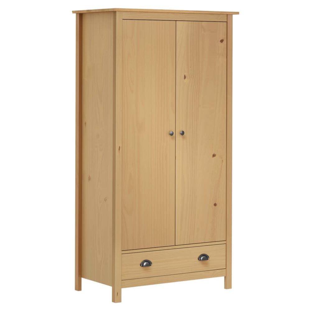 Vidaxl 2-door Wardrobe Hill 89x50x170 Cm Solid Pine Wood