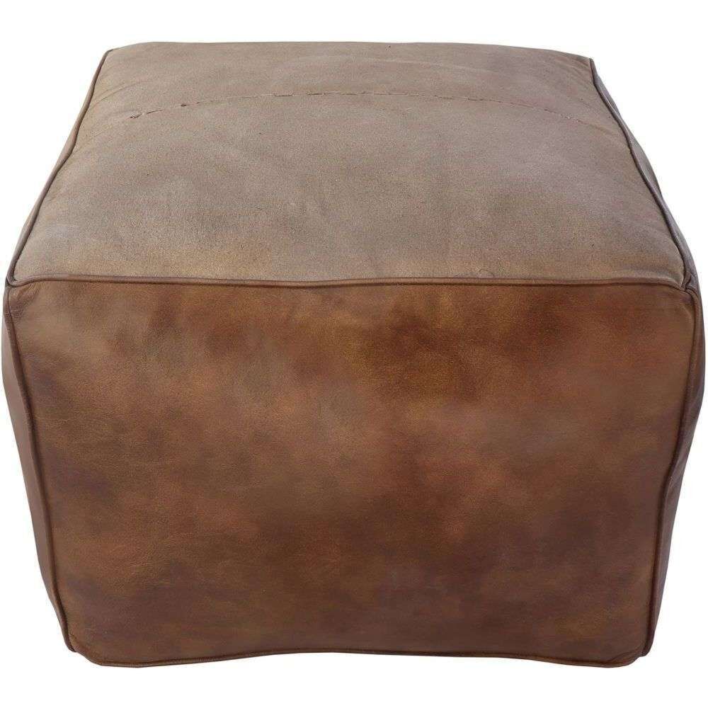 Leather Pouf