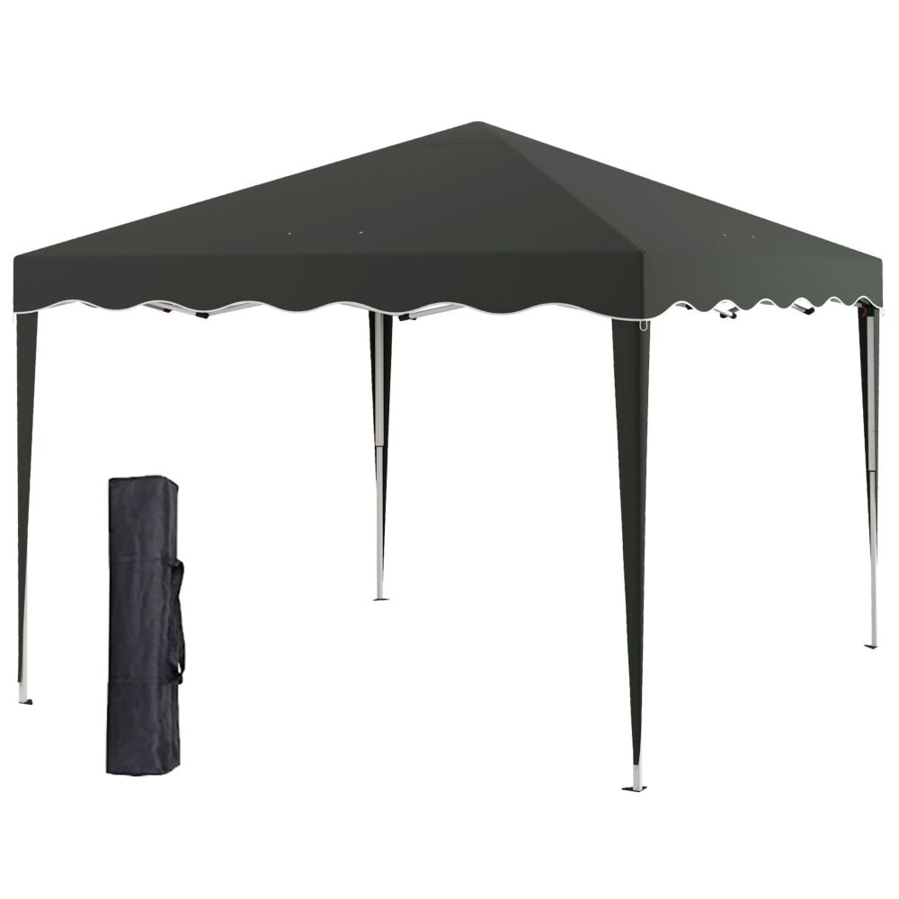 Outsunny 3 X 3m Pop Up Gazebo, Outdoor Camping Gazebo Party Tent With Carry Bag