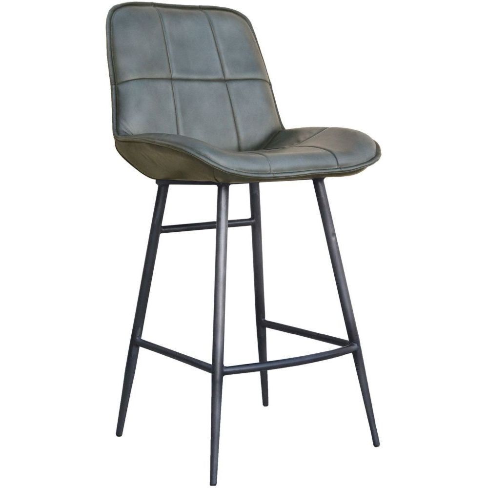 Leather & Iron Bar Chair