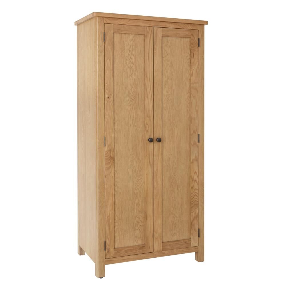 Full Hanging Wardrobe Rustic Oak