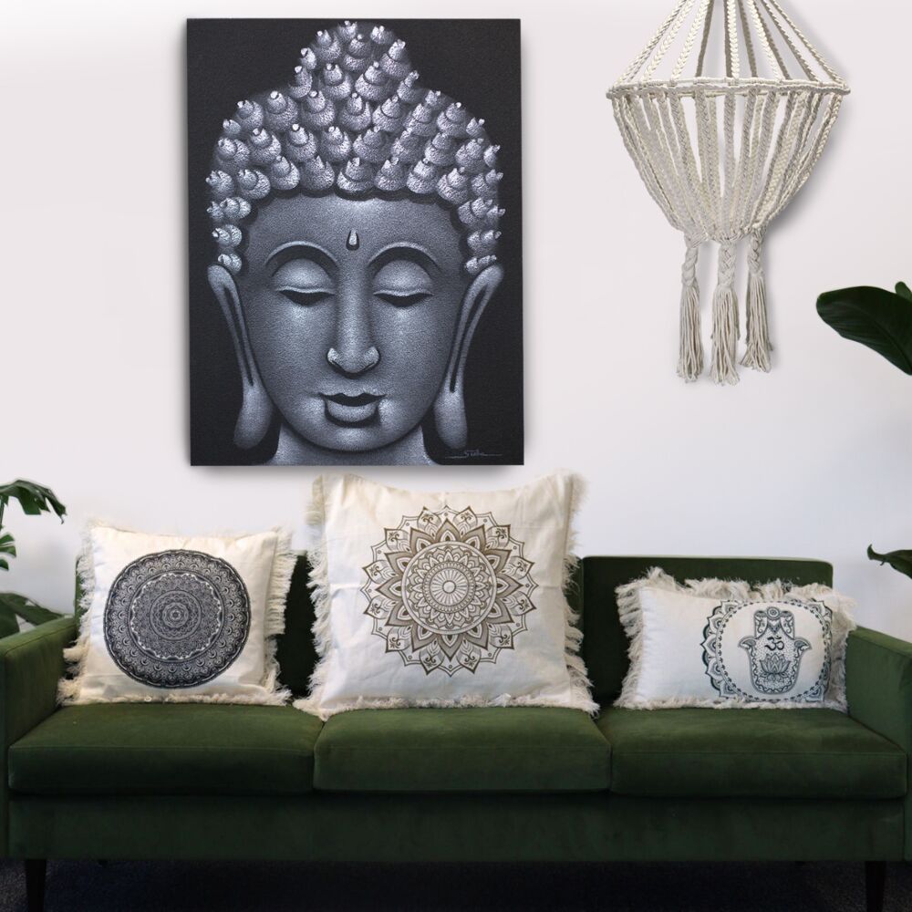 Lotus Mandala Cushion Cover - 45 X 45cm - Bronze