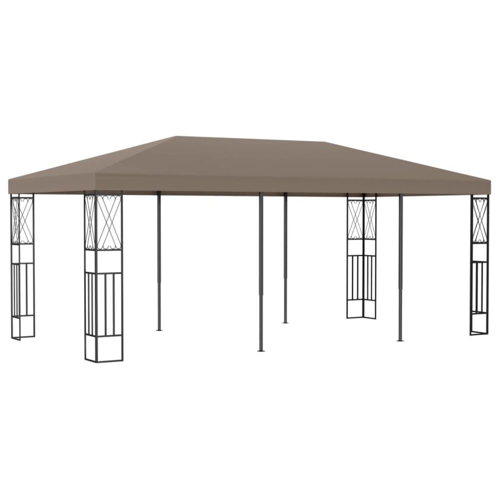 Vidaxl Gazebo 6x3 M Taupe Fabric