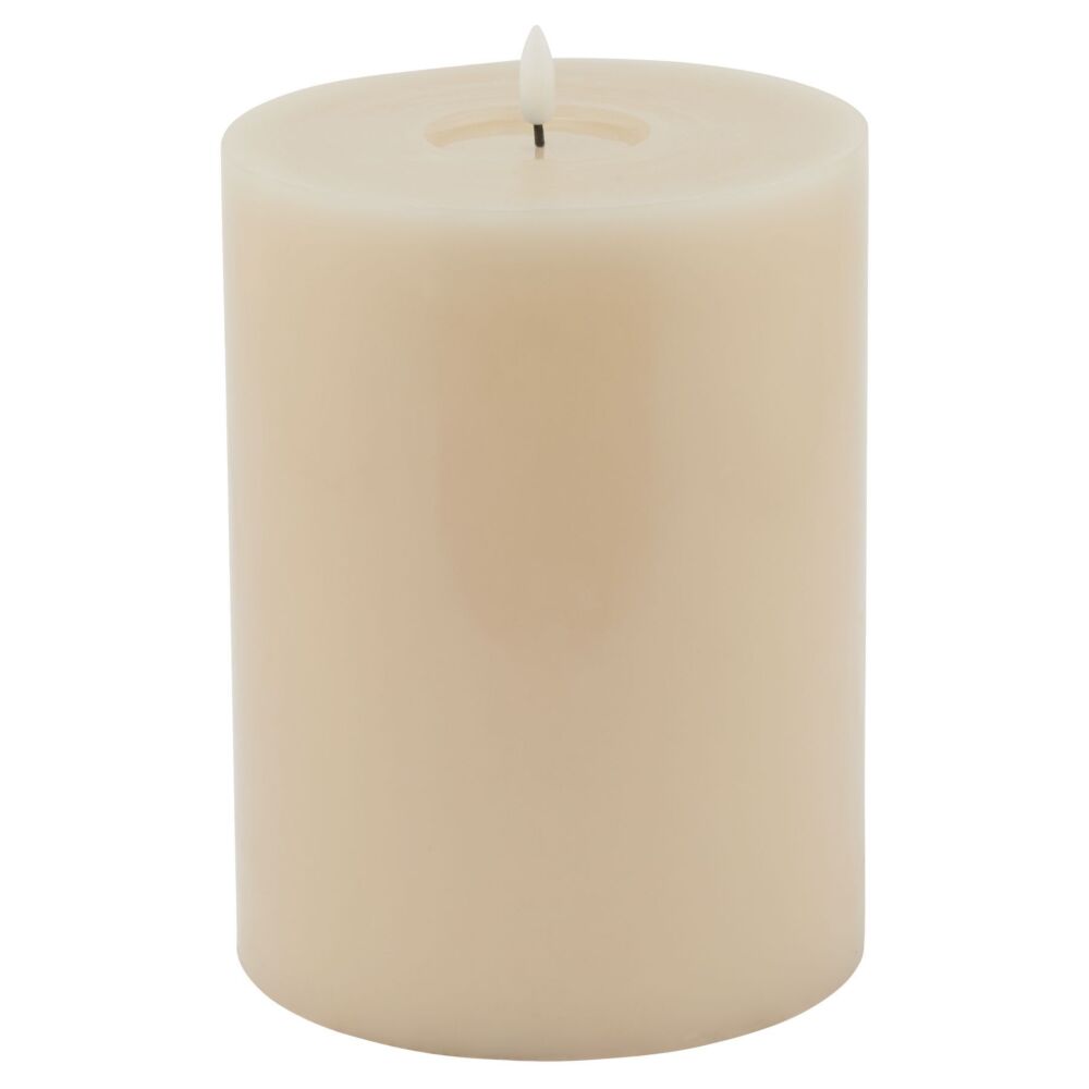 Luxe Collection Melt Effect 6x8 Taupe Led Wax Candle
