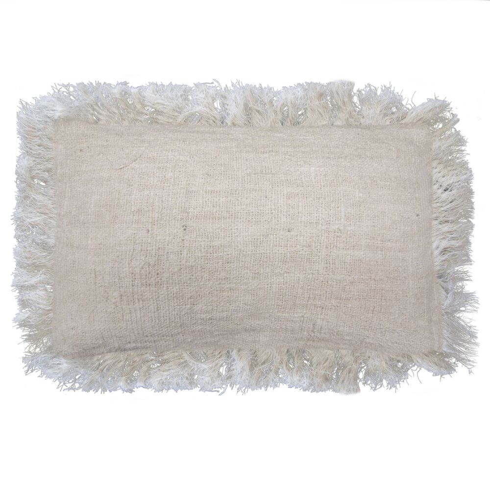 Linen Cushion 30x50cm With Fringe