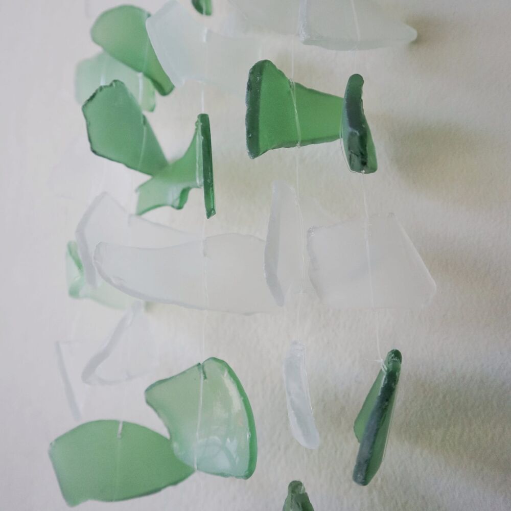 Copis & Glass Drop - Green & White Glass