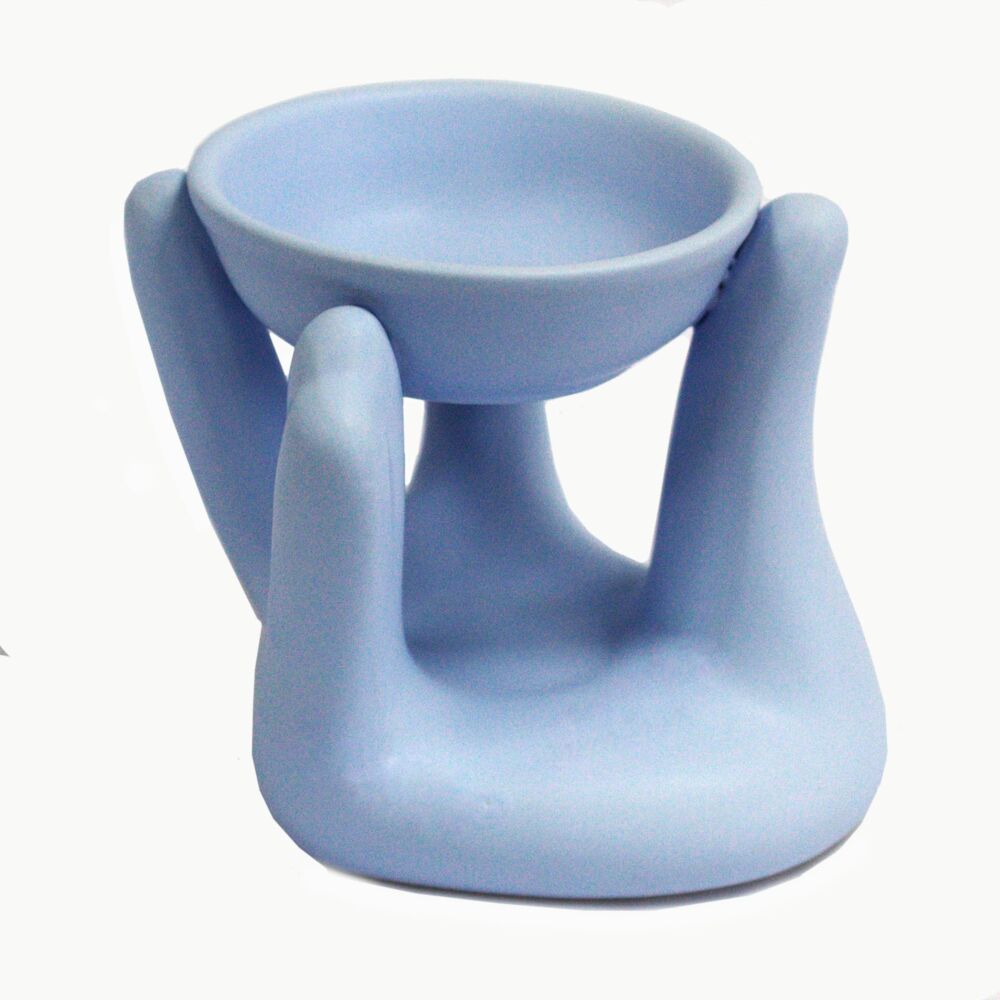 Open Hands Oil Burner - Blue