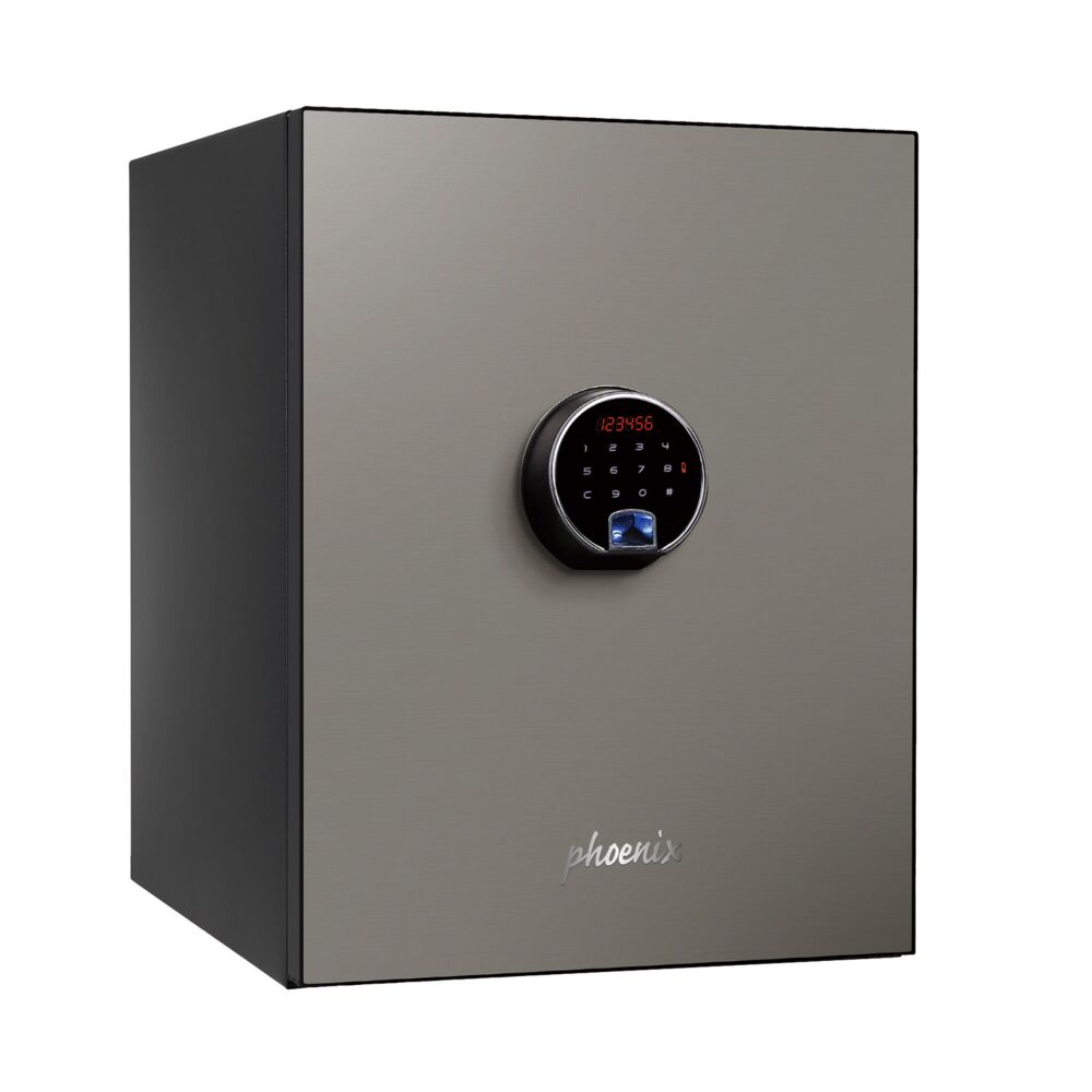 Phoenix Spectrum Plus Ls6011fs Size 1 Luxury Fire Safe With Silver Door Panel And Fingerprint Lock