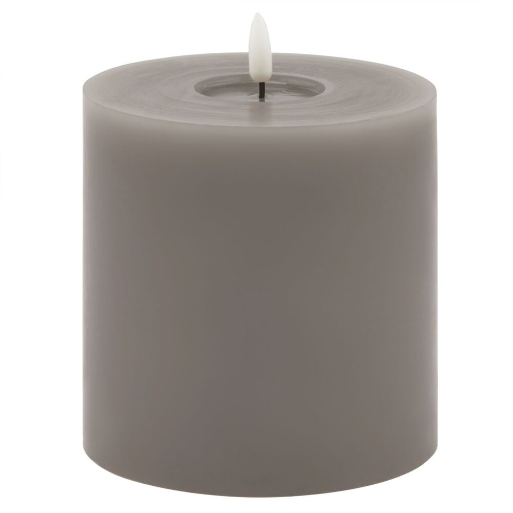 Luxe Collection Melt Effect 5x5 Grey Led Wax Candle