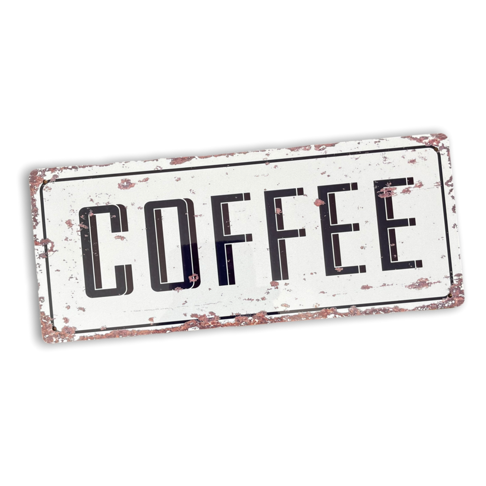 Vintage Metal Sign - Retro Coffee Wall Sign