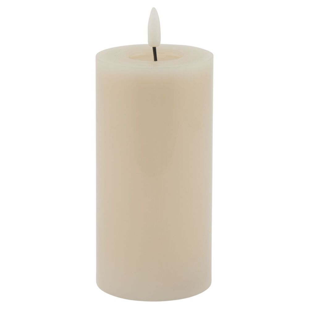 Luxe Collection Melt Effect 3x6 Taupe Led Wax Candle