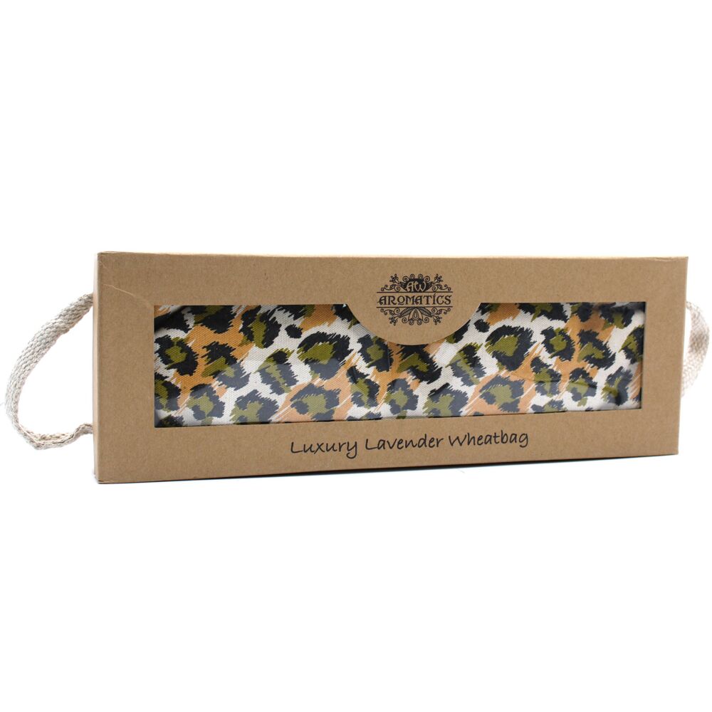 Luxury Lavender Wheat Bag In Gift Box - Night Leopard