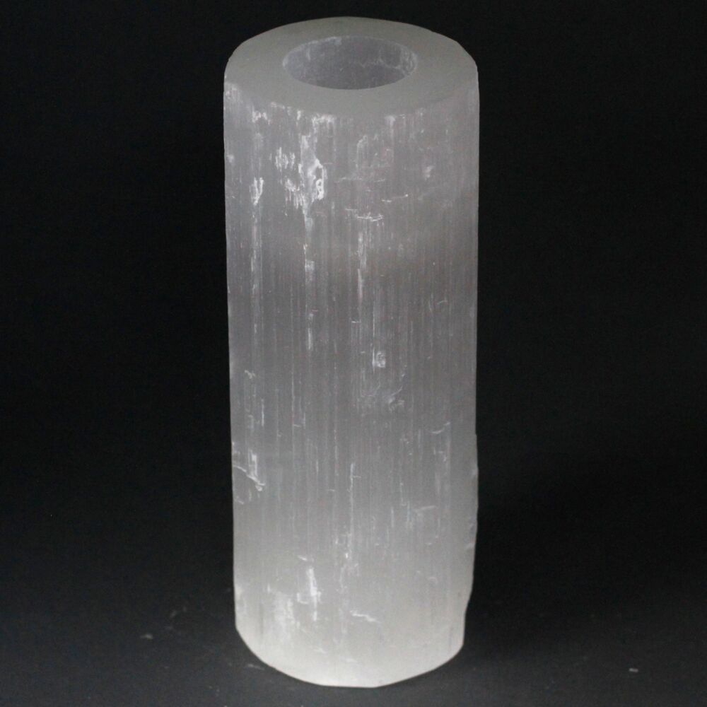 Selenite Cylinder Candle Holder - 20 Cm