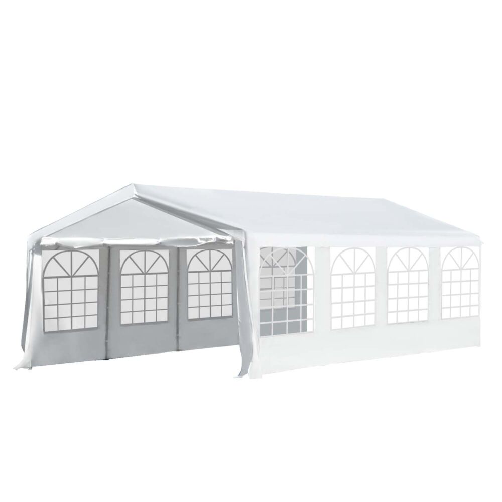 Outsunny 8m X 4m Garden Gazebo Marquee Party Tent Wedding Portable Garage Carport Event Shelter Car Canopy Heavy Duty Steel Frame