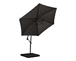 Grey 3m Standard Cantilever Over Hanging Powder Coated Parasol With Cross Stand This Parasol Is Made Using Polyester Fabric Which Has A Weather-proof Coating & Upf Sun Protection Level 50