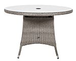 Paris 4 Seater Round Carver Dining Set 110cm Round Table With 4 Carver Chairs Including Cushions