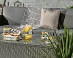 Berlin Grey Corner Lounging Set - 3 Seater & 2 Seater Sofa, Table, 1pc Armless Chair