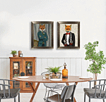 Gentleman Fox & Stag Ii By Fab Funky - Framed Art