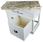 White Seat Bench With 2 Drawers & Lid 70cm