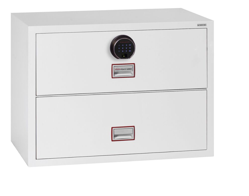 Phoenix World Class Lateral Fire File Fs2412f 2 Drawer Filing Cabinet With Fingerprint Lock