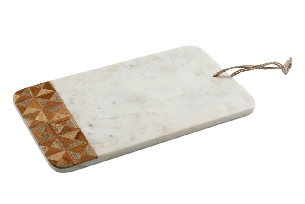 Marble And Wood Patterned Chopping Board