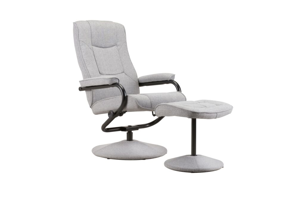 Memphis Swivel Chair & Footstool Grey