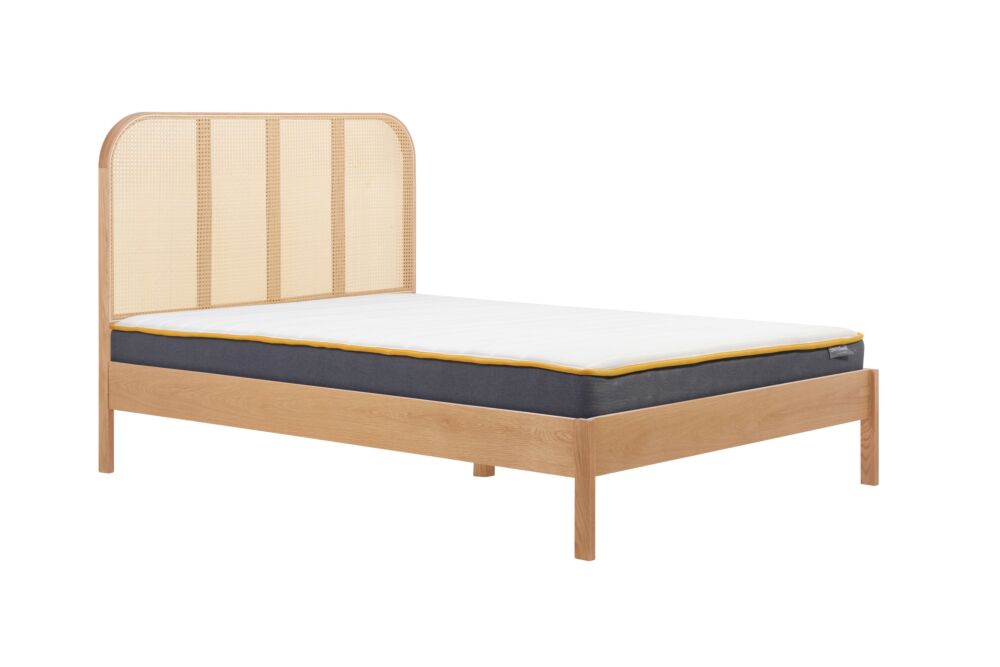 Margot Super King Rattan Bed Oak