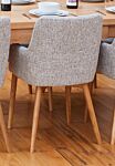 Oak Light Grey Chair (pack Of Two)