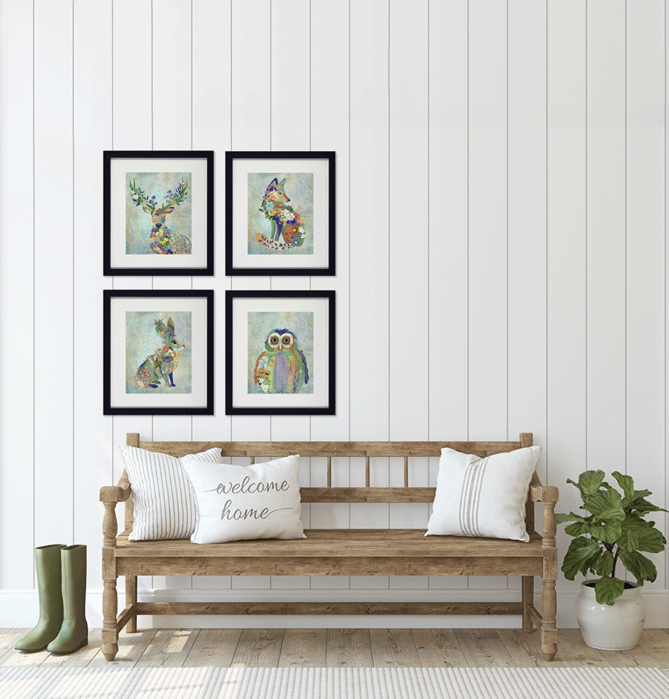 Fantastic Floral Animals Iii – Hare By Fab Funky - Framed Art