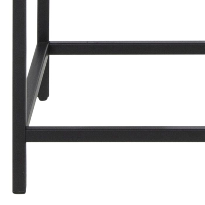 Seaford 2 Glass Door Display Cabinet In Black & Oak
