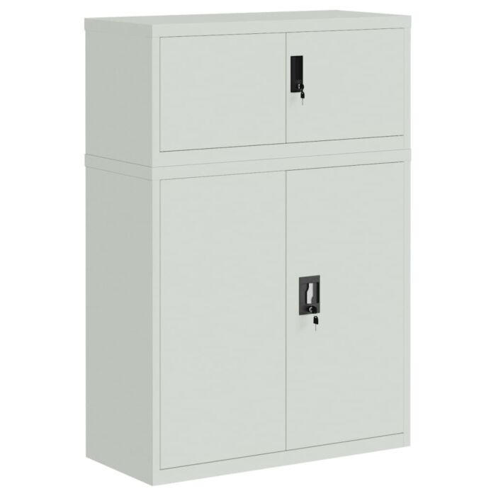 Vidaxl File Cabinet Light Grey 90x40x130 Cm Steel